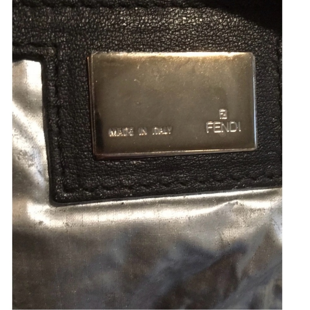 Fendi vintage 2007 LG borsa love leather black leather shoulder/ clutch bag l - Picture 14 of 15